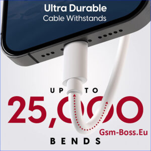 Alternative view of Cable iPhone iPad Type C to Lighhtning 27w Super Fast Charging Safety