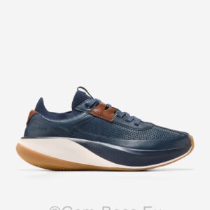 Men Shoes Grand Pro All Day Leather Running - Navy Blazer British Tan ivory