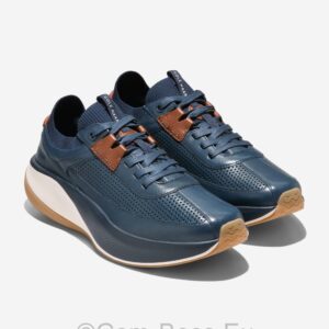 Alternative view of Men Shoes Grand Pro All Day Leather Running - Navy Blazer British Tan ivory