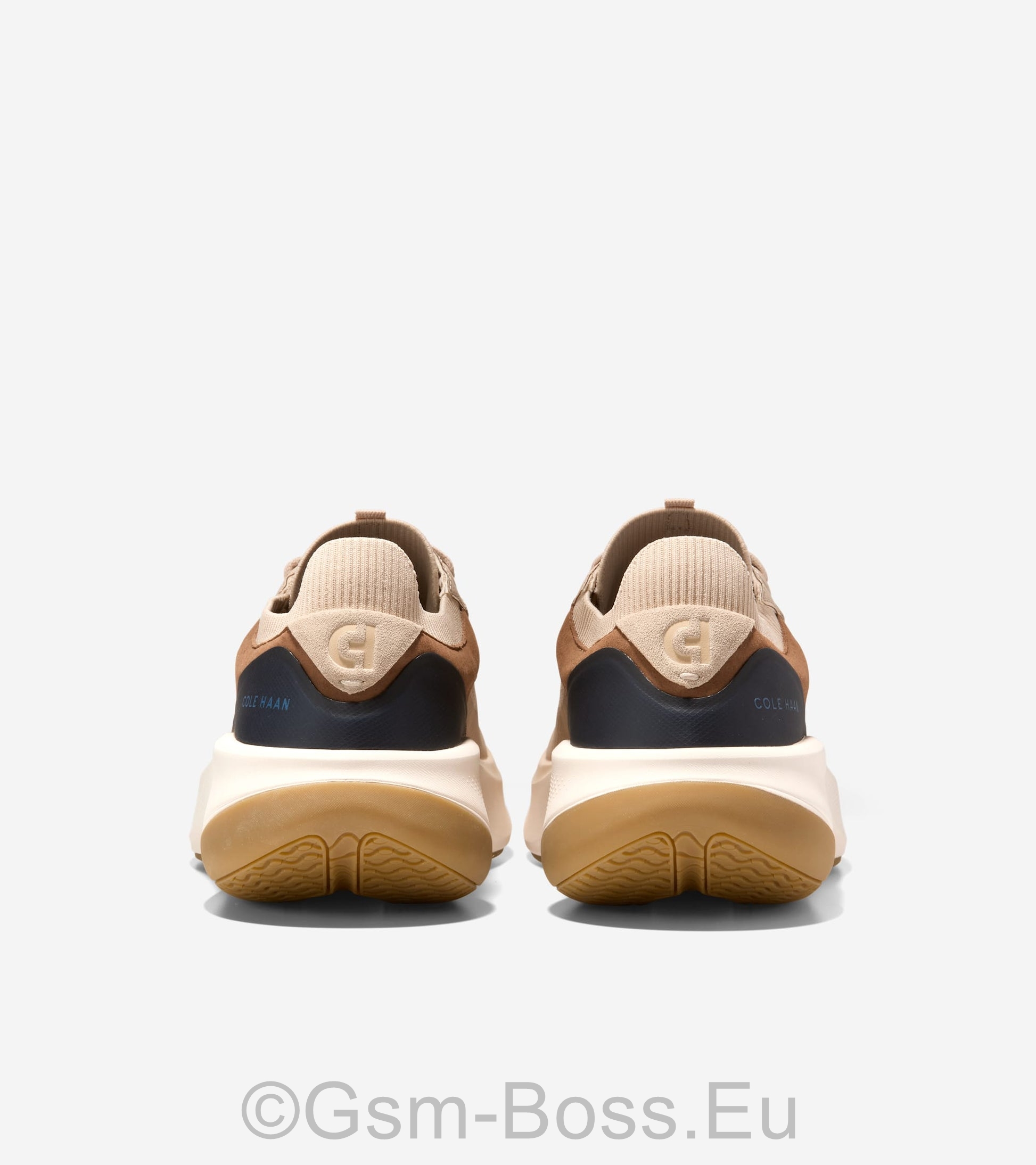 Men Shoes Grand Pro All Day Leather Running - Oat Dark Blue ivory - Image 4